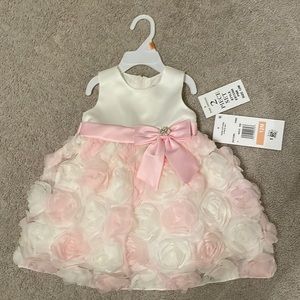 Rare Editions ruffle dress, 12 months, brand new with tags